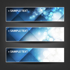 Fototapeta premium Set of Horizontal Christmas, New Year Banner - Cover Background Designs