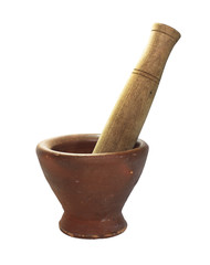 Stone mortar and Wood pestle