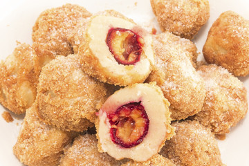 Dumplings with plums