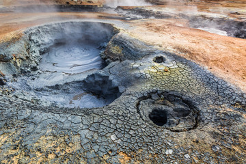 Stunning Namafjal llandscape in Iceland