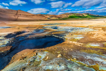 Colorful geothermal area in Iceland