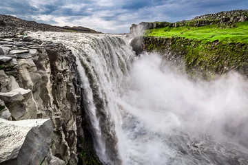 Foto op Canvas Stunning waterfall Dettifoss in Iceland © shaiith