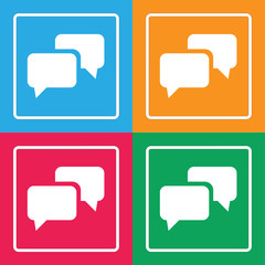 Speech bubble icons set great for any use. Vector EPS10.