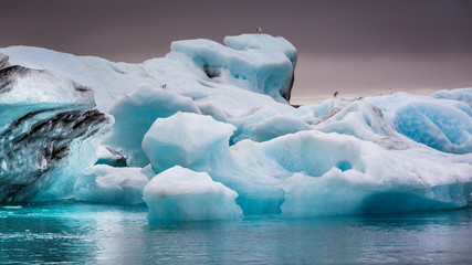 Beautiful icebergs in Iceland