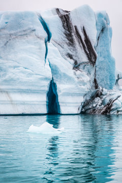 Spectacular icebergs floating on the lake, Iceland