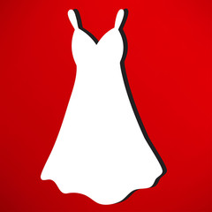 Woman dress sign icon. Elegant clothes symbol