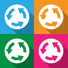 recycle icons set great for any use. Vector EPS10.