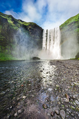 Stunning Skogafoss waterfall in Iceland