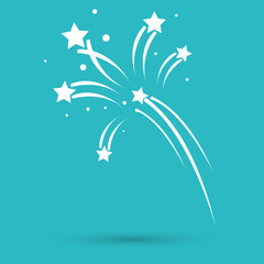 Fototapeta na wymiar Fireworks rockets sign icon. Explosive pyrotechnic device symbol