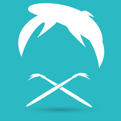 Naklejka premium Paint brush icon