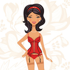 Sexy beautiful woman in lingerie