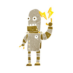 cartoon old robot