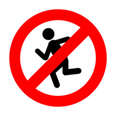 Don't Run icon great for any use. Vector EPS10.