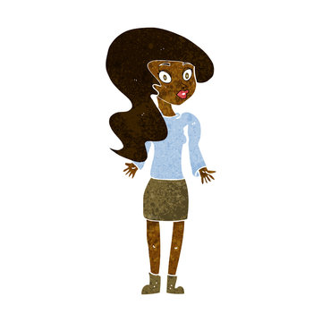recommend clip art: cartoon woman shrugging shoulders