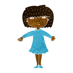 cartoon surprised woman