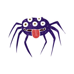 cartoon gross halloween spider