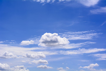 Fototapeta premium Blue cloudy sky. 
