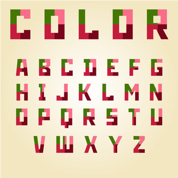 abstract color alphabet 
