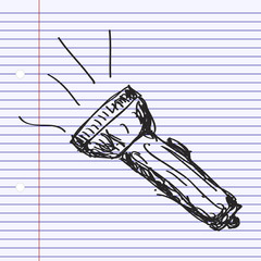 Simple doodle of a torch