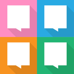 Blank empty speech bubbles icons set great for any use. Vector EPS10.