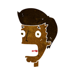 cartoon terrified man