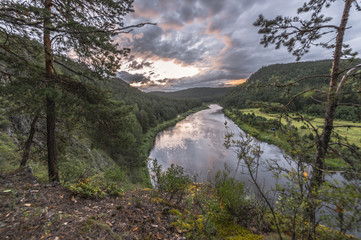 Река Белая в горах Южного Урала.