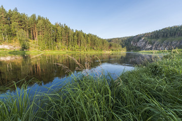 Река Белая в горах Южного Урала.