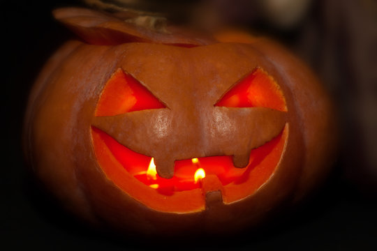 Halloween jack-o-lantern pumpkins