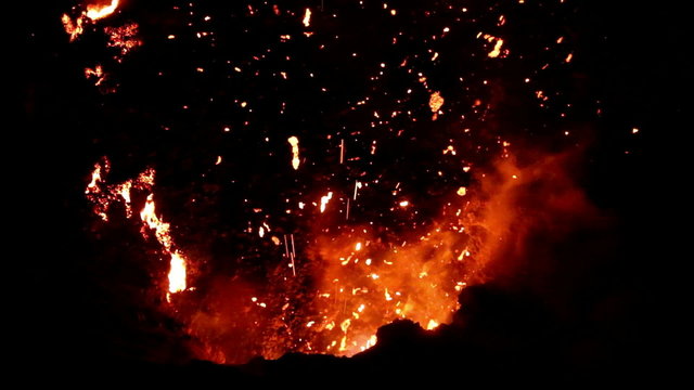 Vanuatu, Eruption of Volcano Yasur
