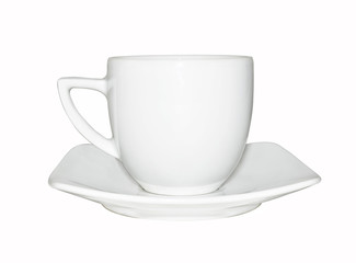 Cup of coffee with saucer