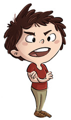 niño enfadado