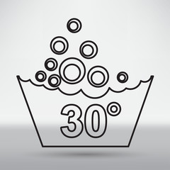 Set of washing symbols icon