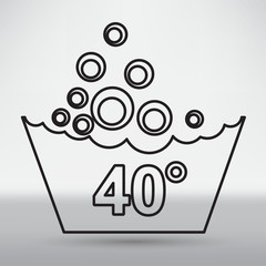 Set of washing symbols icon