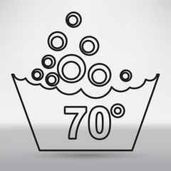 Set of washing symbols icon