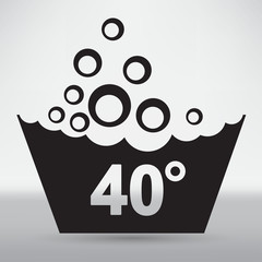 Set of washing symbols icon