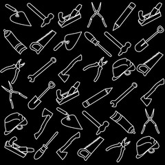 Building tools on a black background
