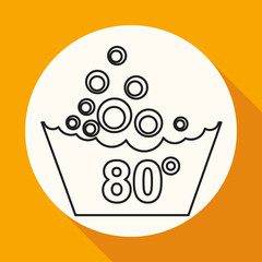 Obraz premium Set of washing symbols icon