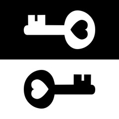 key of heart icons set great for any use. Vector EPS10.