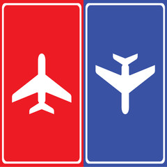 airplane icons set great for any use. Vector EPS10.