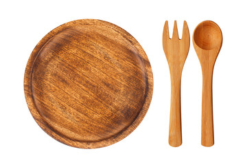 Isolated Wooden Kitchen Utensils