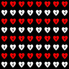 White and red Heart background great for any use. Vector EPS10.