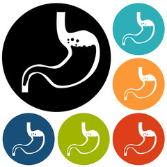 Fototapeta premium Human stomach symbol