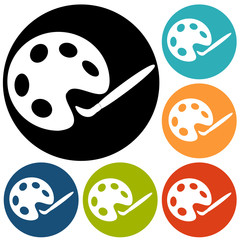 palette and paintbrush