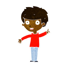 cartoon boy with idea