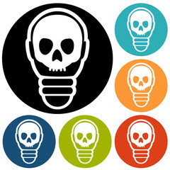 Light bulb vector icon