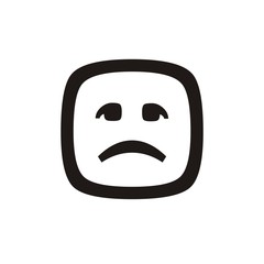 Vector. Smiles.Person. Dull. Very sad. Thinks.
