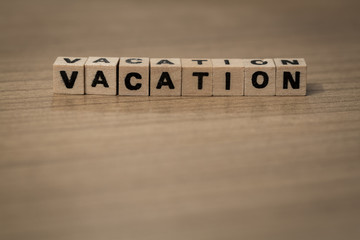 vacation in wooden cubes