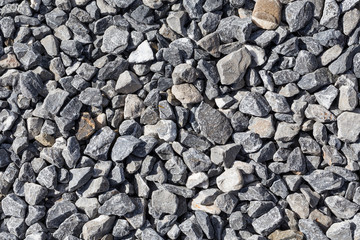 Crushed grey stones