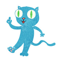 cartoon  cat with idea