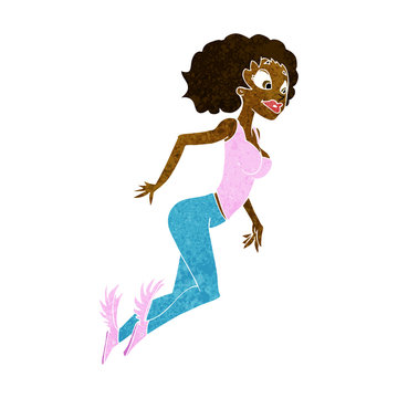 recommend clip art: cartoon flying woman